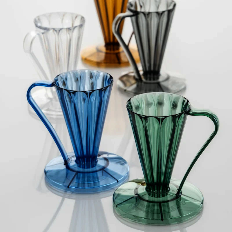 Пуровер Cafec Deep 27 Tritan Flower Dripper для однієї чашки, 27°, Японія, темно-зелений