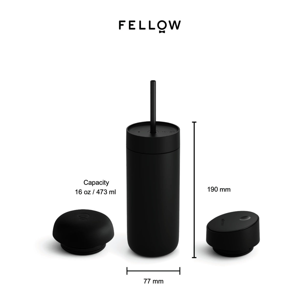 Термос-чашка Fellow Carter Move Mug 475 мл, 3 в 1, нержавіюча сталь, для гарячих і холодних напоїв