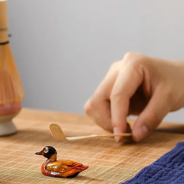 Набір для чаю Матча Pink Duck на 9 предметів, чаша 550 мл, венчик з бамбука, кераміка і метал