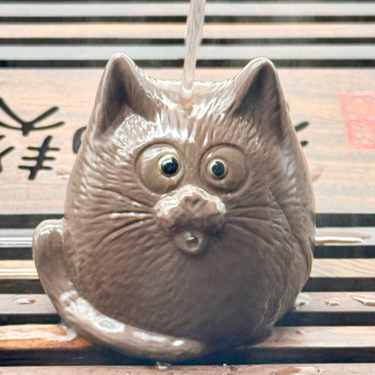 Чайная фигурка «Кот» из исинской глины, 6 см — символ удачи и благополучия для чайной церемонии