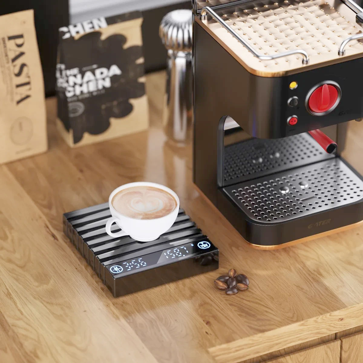 Веси ESP Smart Scale для еспрессо, 2 кг, точність 0,1 г, з таймером і LED-дисплеєм