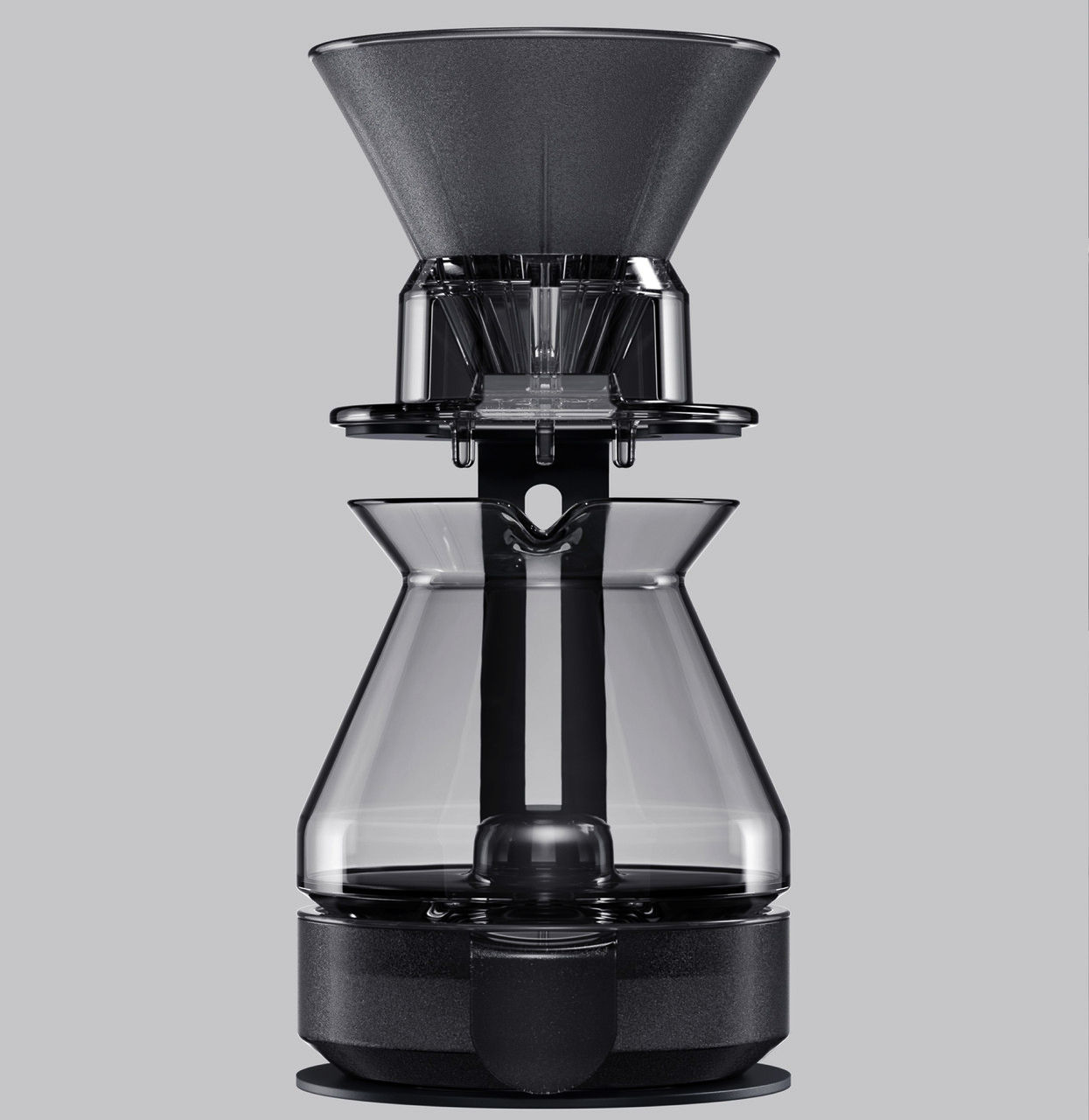 Сервер FromCreator Grab, черный прозрачный, стекло, объем 550 мл, термостойкое, для кофе