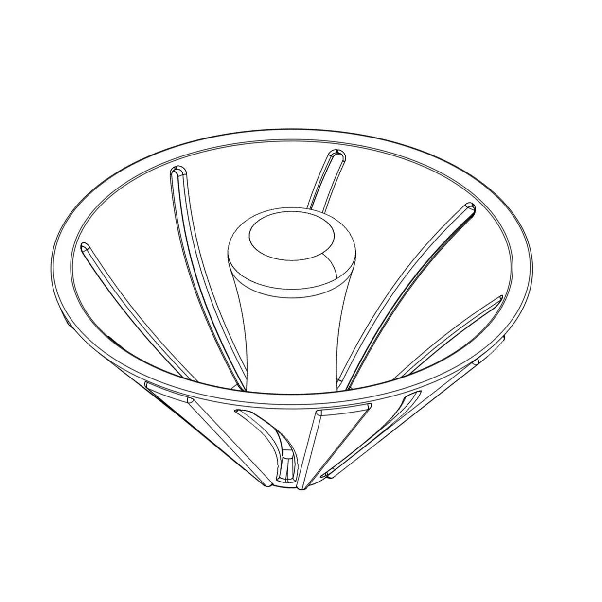 Инструмент The Disputer для настройки фильтров UFO Dripper V2, 80o, 1-3 чашки, 3D печать, PETG