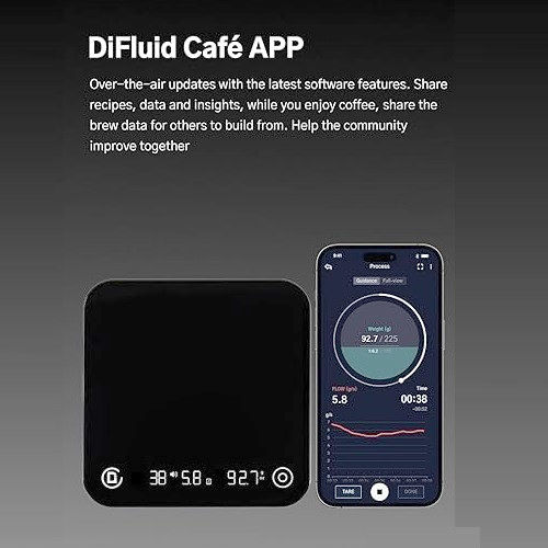 Веси DiFluid Microbalance Ti Scale Black, точність 0,1 г, Bluetooth, до 3000 г
