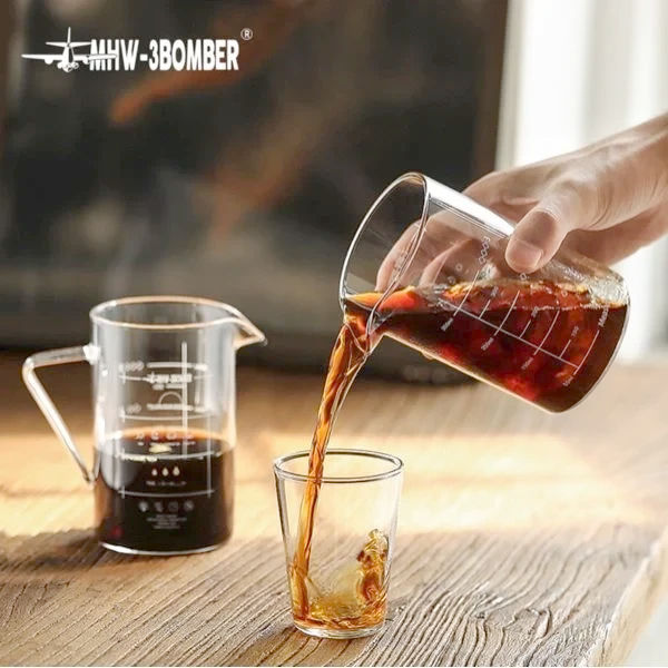 Сервер MHW-3Bomber 350 мл з боросилікатного скла для кави, стійкий до температурних перепадів