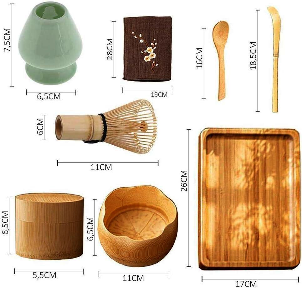 Набор Bamboo Whisper для приготовления матча, 8 предметов, бамбук, чайная церемония, подарок