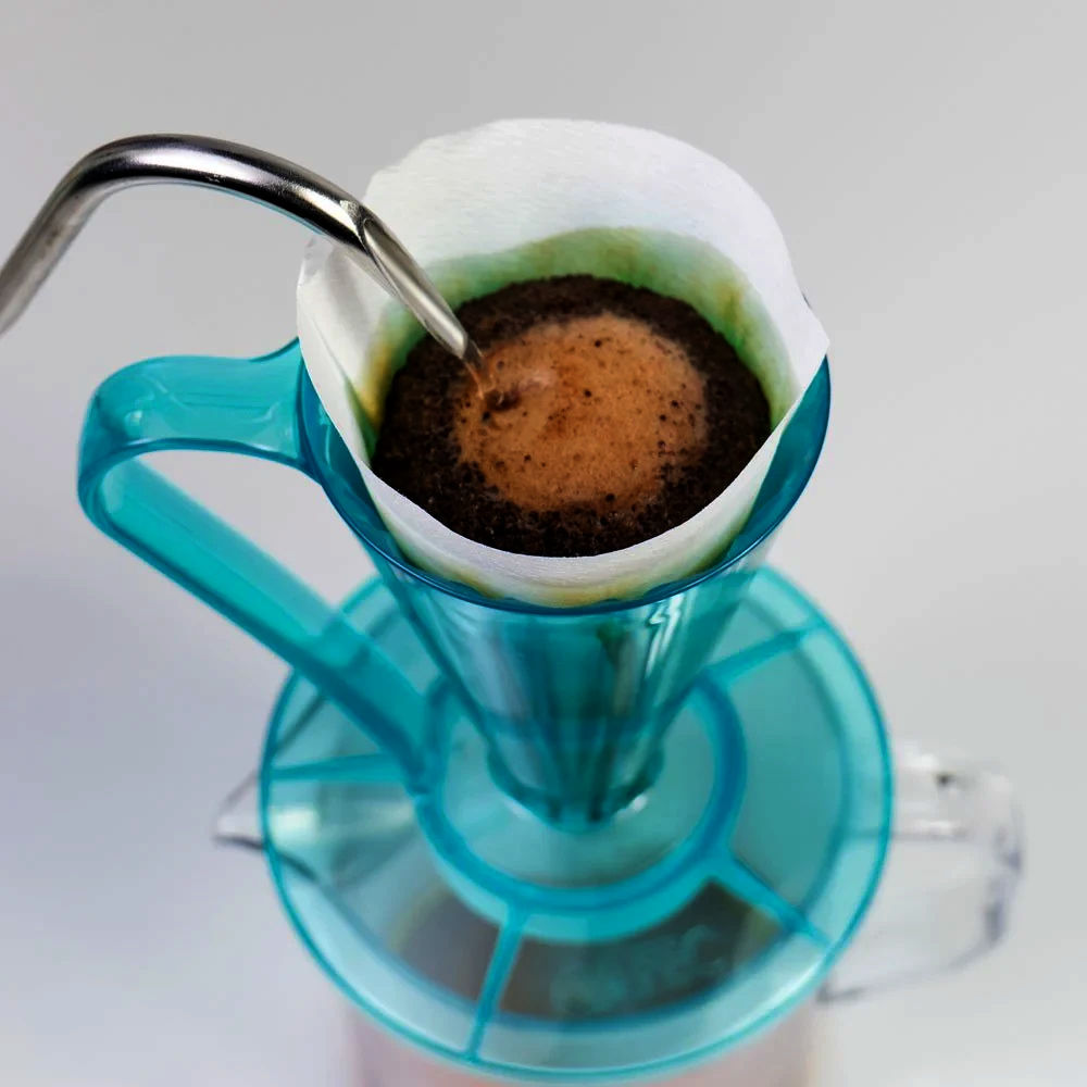 Пуровер Cafec Deep 27 Tritan Flower Dripper, кутовий 27°, для 1 чашки, японський, з фільтрами ABACA+