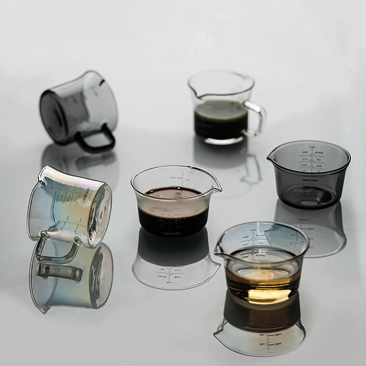 Мерник для еспрессо MHW-3Bomber 120 мл з боросиликатного скла з носиком Gray