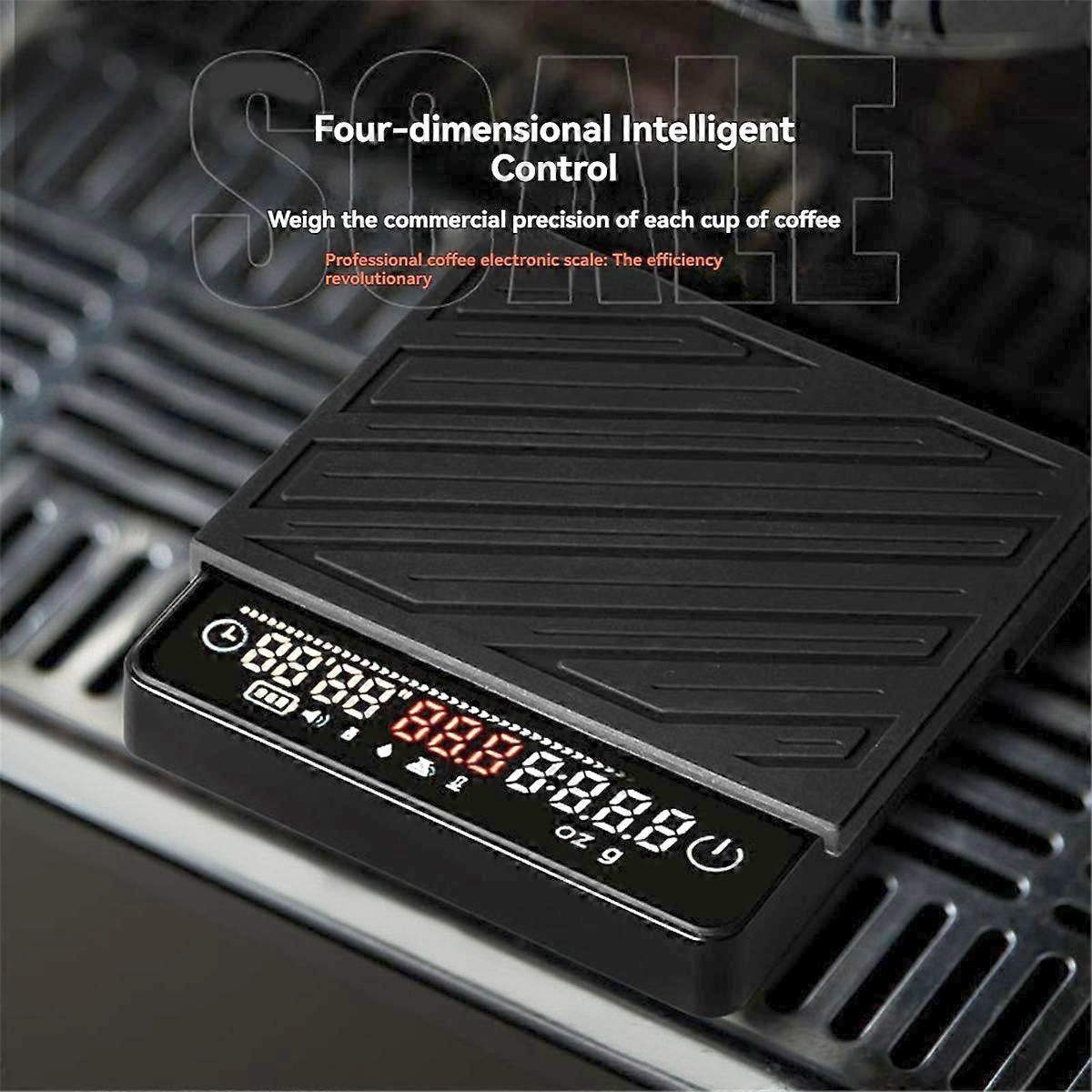 Веси CUBE R10 Plus Smart Scale для кави, 0,3 г – 2000 г, 4 режими, зарядка Type-C, чорні
