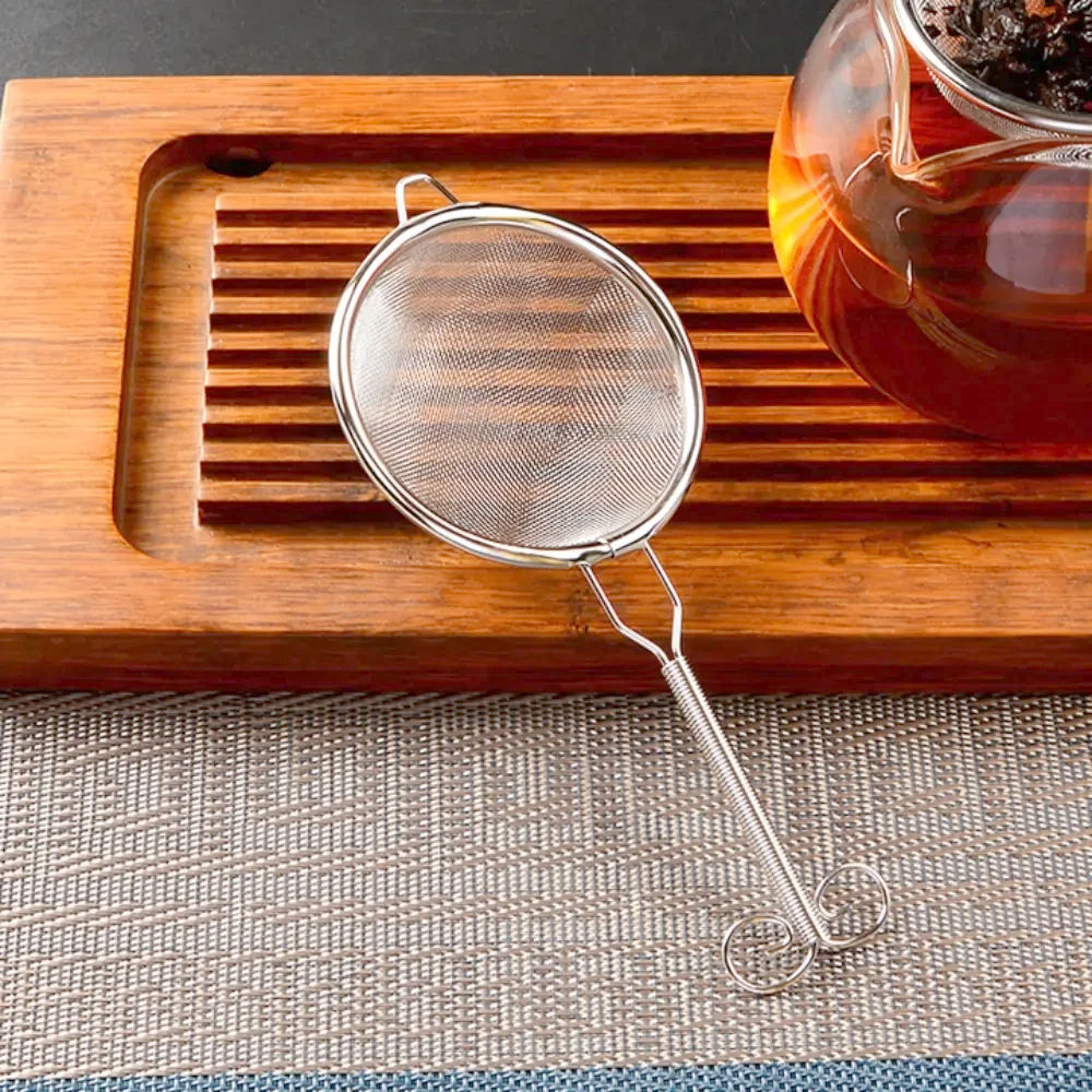 Сито для матча Ø75 мм, нержавіюча сталь 304, пружинна ручка, для чаю і спецій