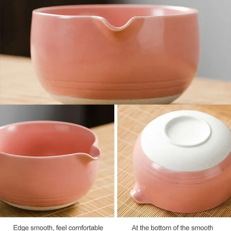 Чаван Katakuchi 500 мл с носиком для матча и чайной церемонии, розовый, керамика