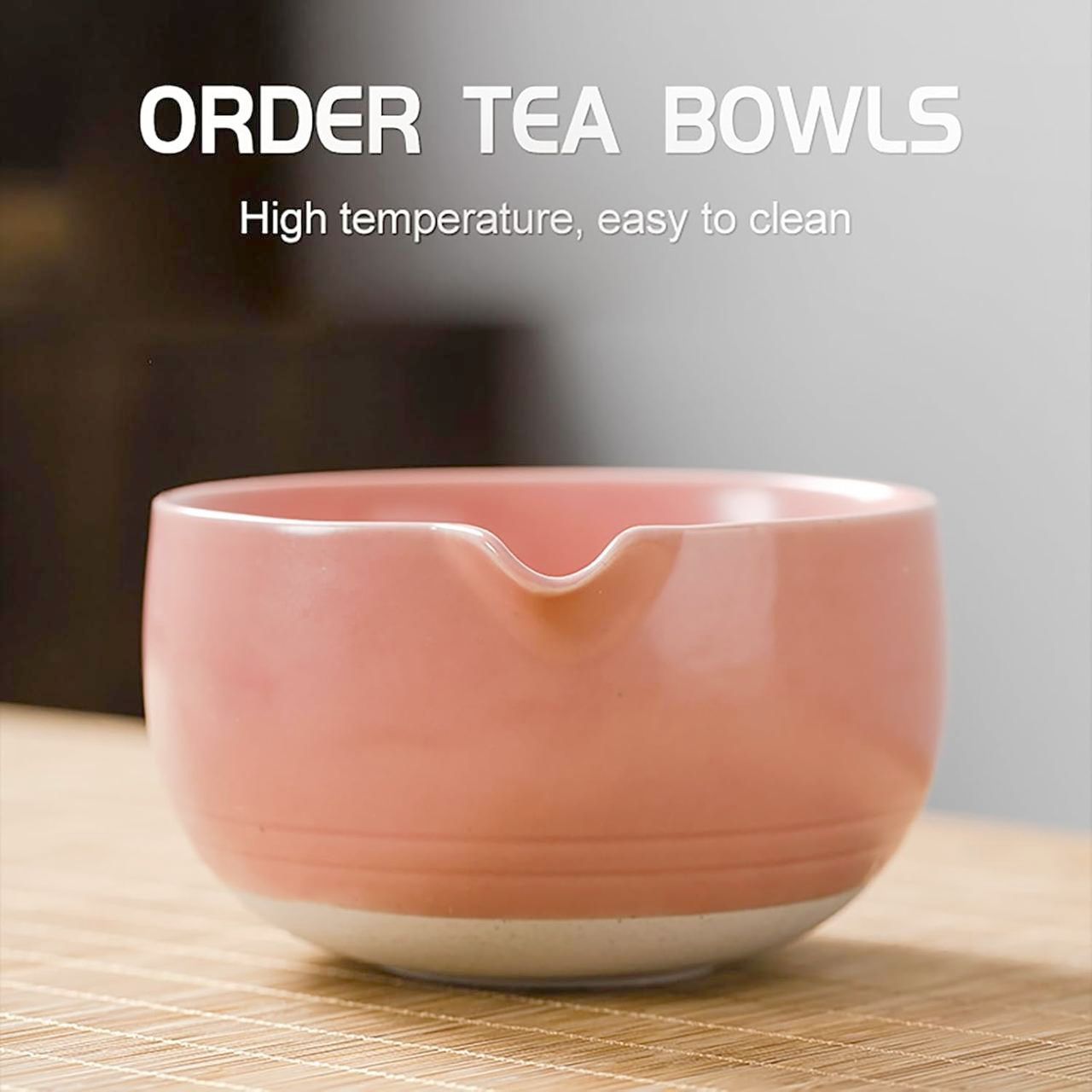 Чаван Katakuchi 500 мл с носиком для матча и чайной церемонии, розовый, керамика