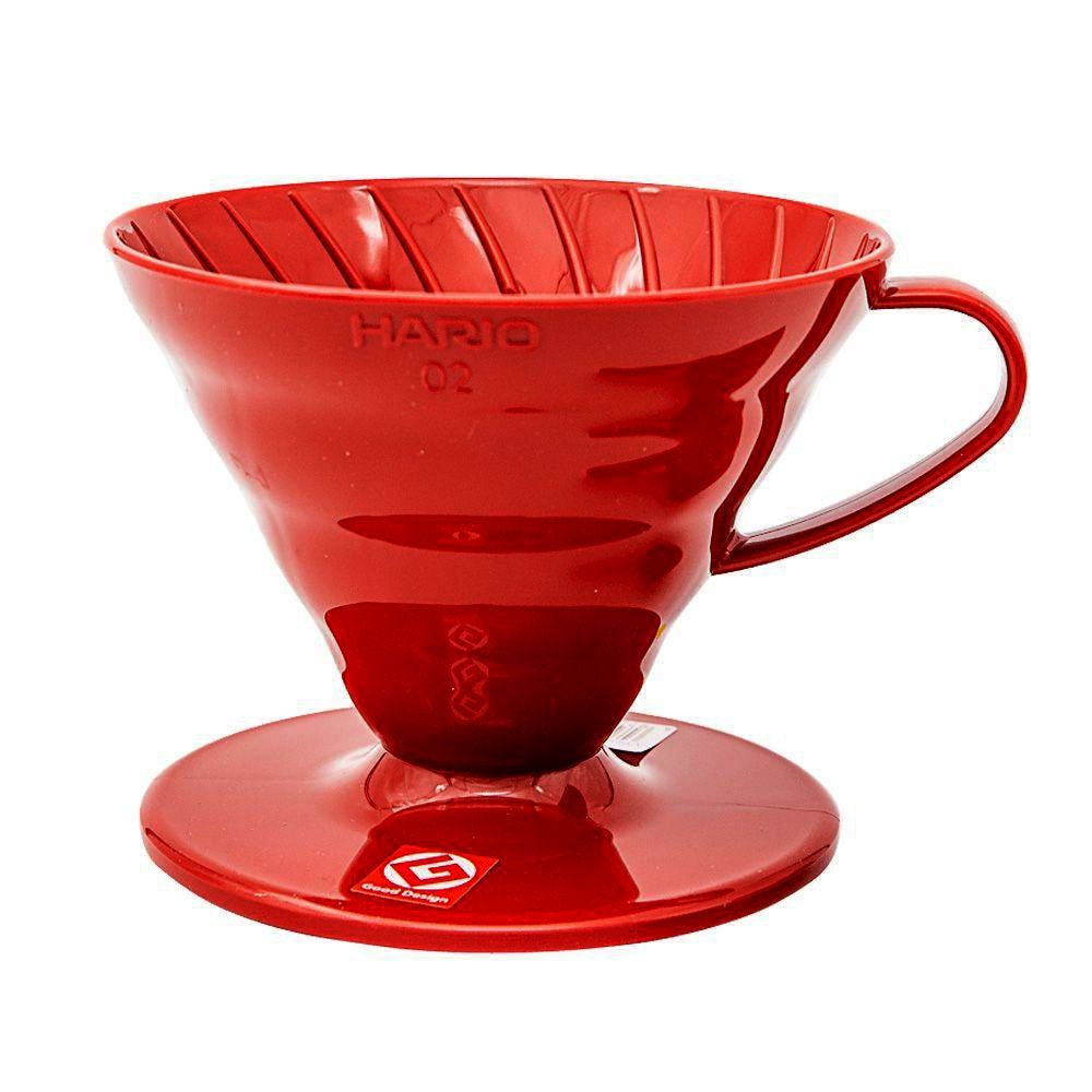 Набір для кави Hario V60 02 (червоний) з заварником 700 мл і фільтрами 02, 40 шт.