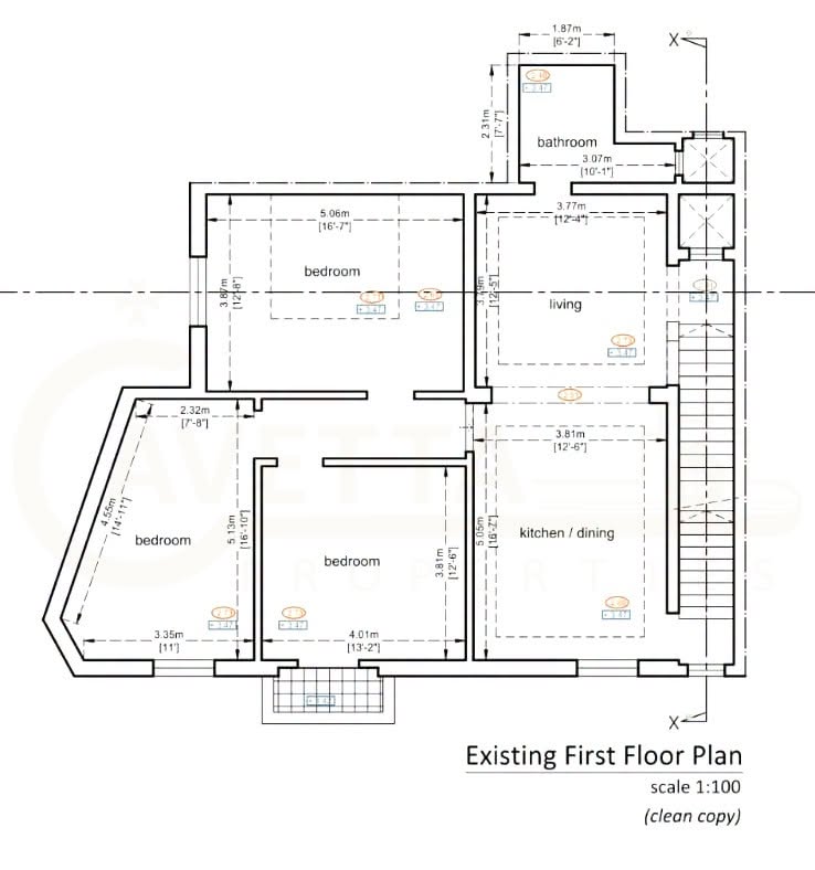 3-Bedroom Solitary Maisonette for Sale in Fgura — plan 2