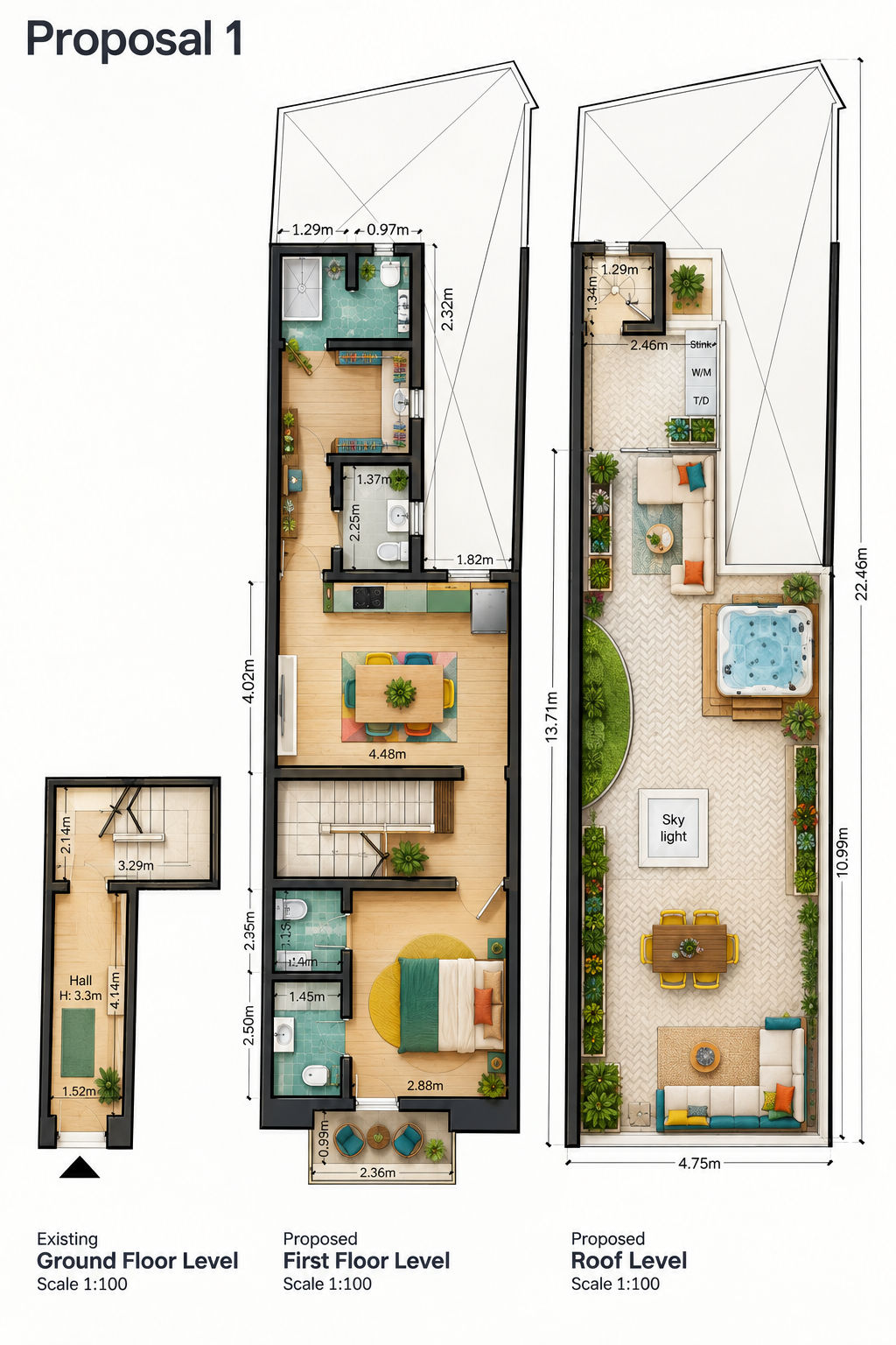 1-Bedroom Maisonette for Sale in Hamrun — plan 2