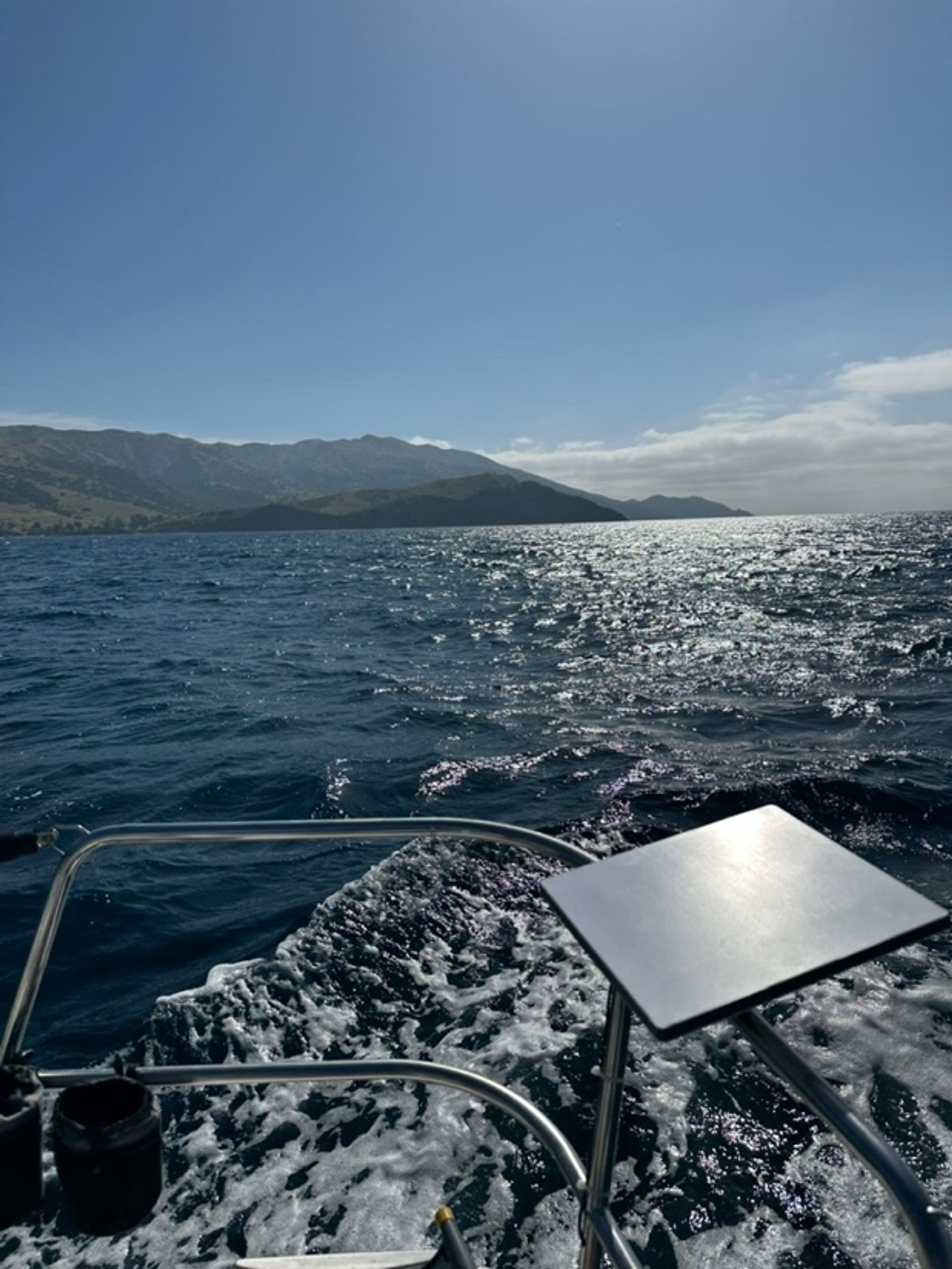 Channel crossing with Catalina coastline in the distance