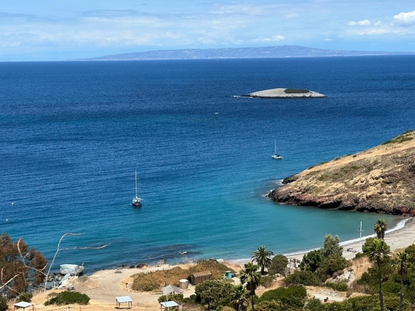 Panoramic view across the Two Harbors cove