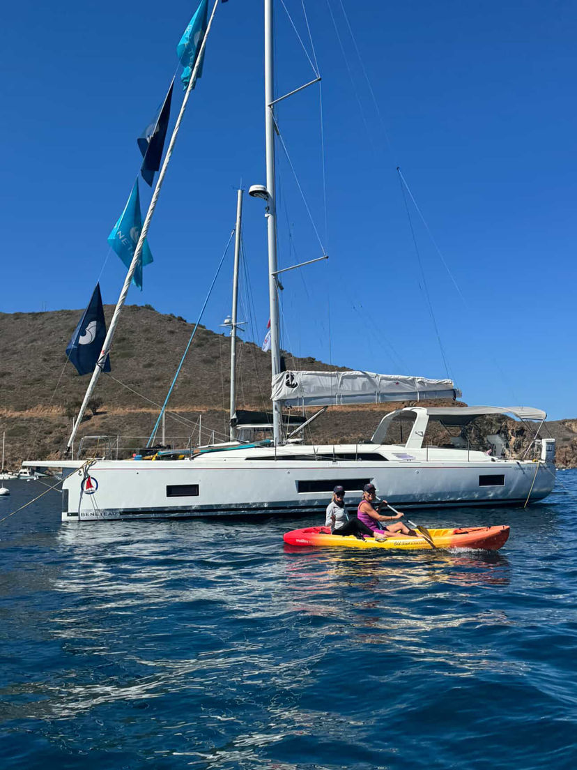 Beneteau charter yacht ready for departure from Marina del Rey harbor