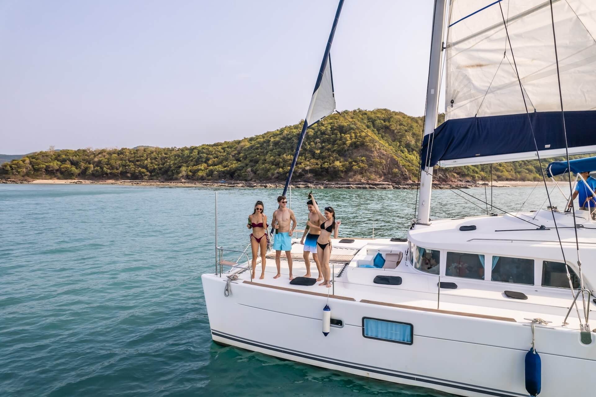 Relaxing on deck during a multi-day yacht charter