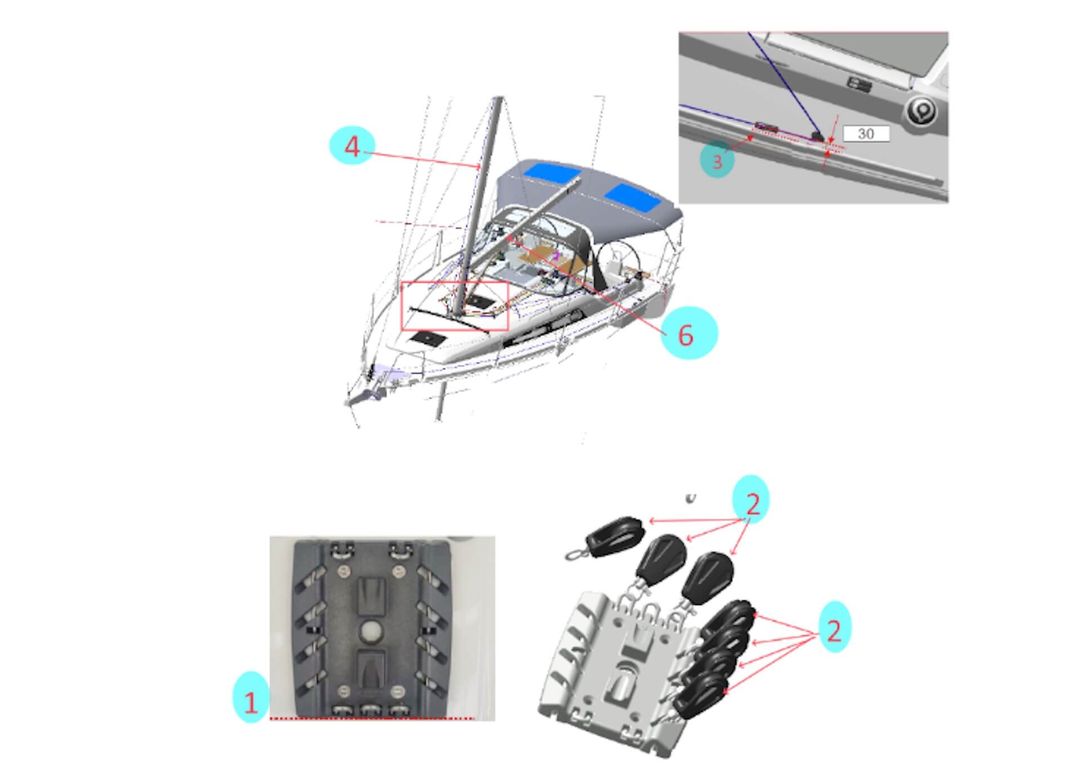 Beneteau and Lagoon parts catalog schematic