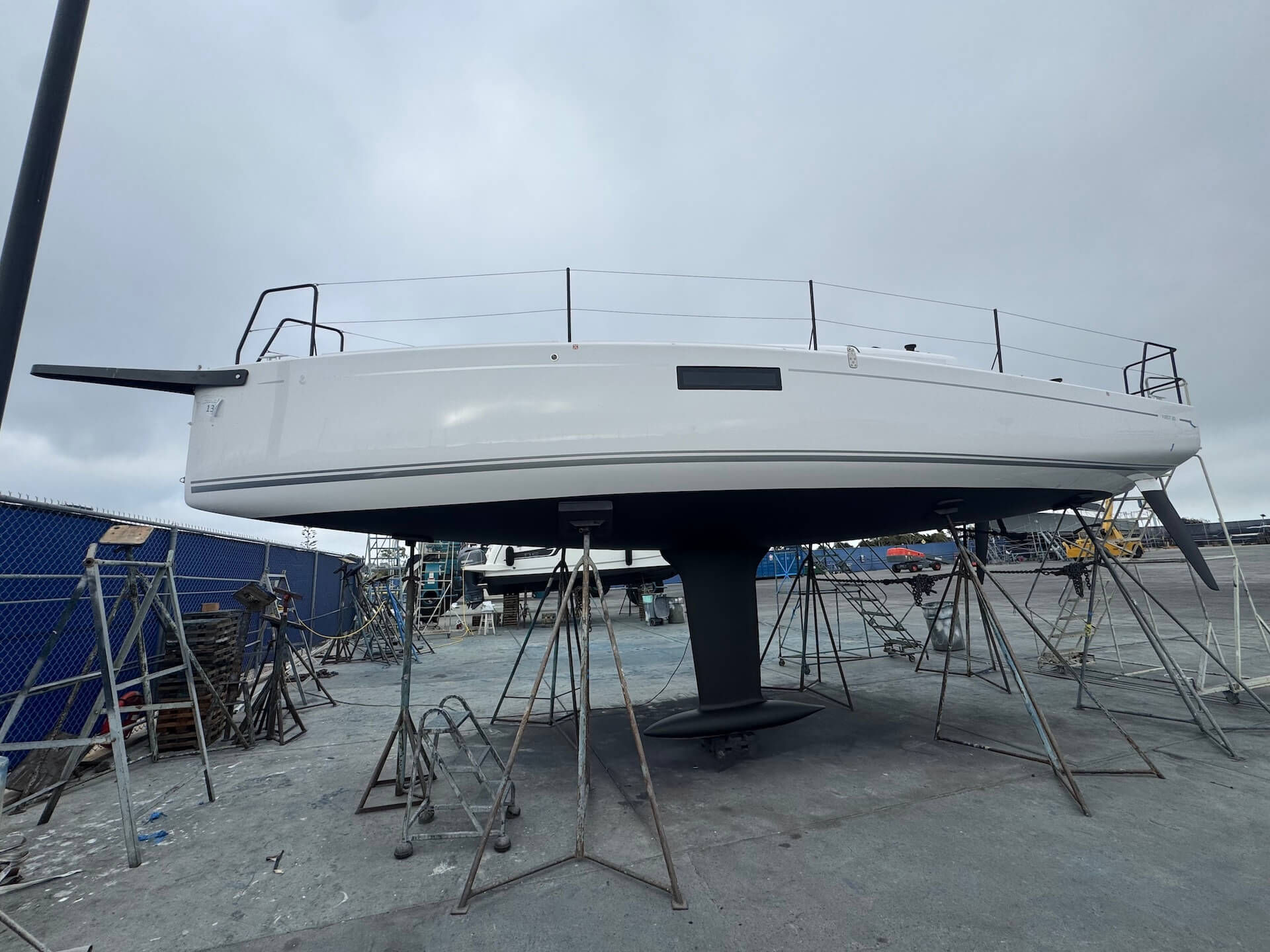 Yacht repair in progress Yacht repair in progress