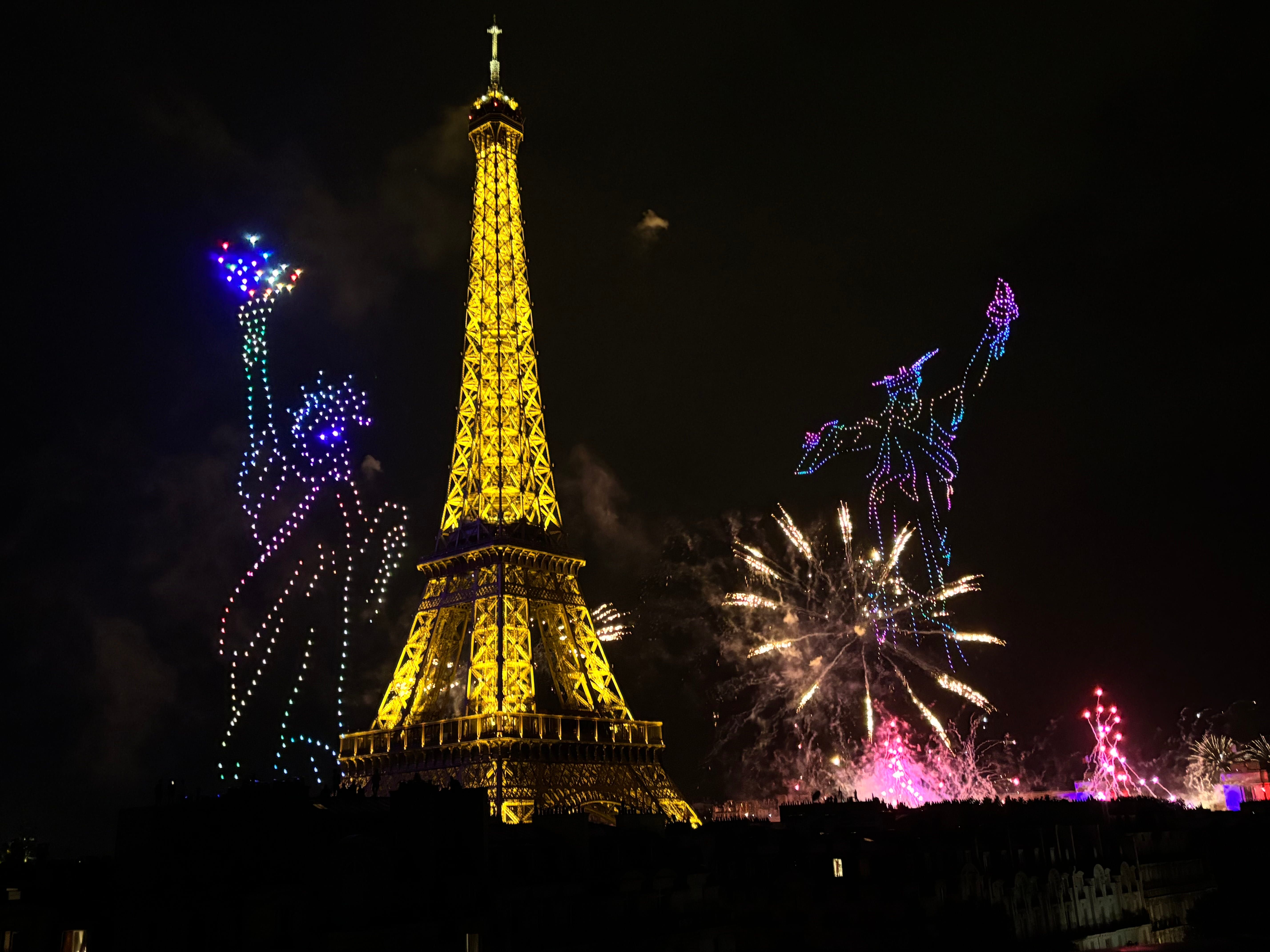 Fireworks over the Eiffel Tower