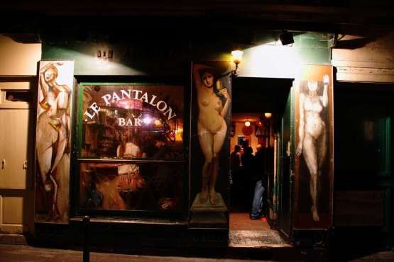 Vintage retro bar interior