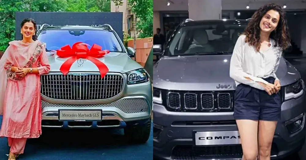 Taapsee Pannu's Car Collection: Mercedes Maybach GLS 600, GLE 350, BMW X1, and Jeep Compass