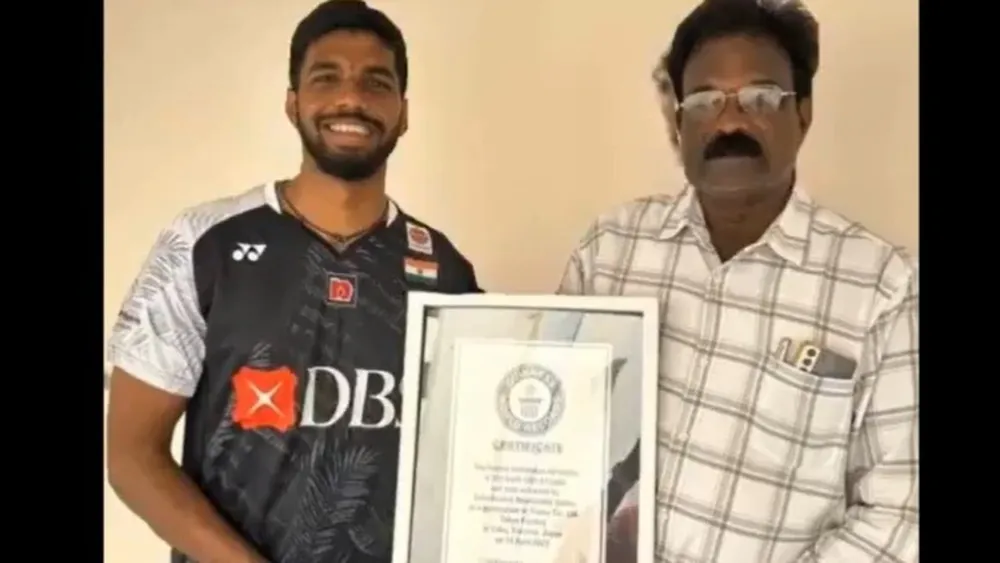 Badminton player Satwiksairaj Rankireddy shares heartwarming video of father's reaction to Guinness World Records certificate