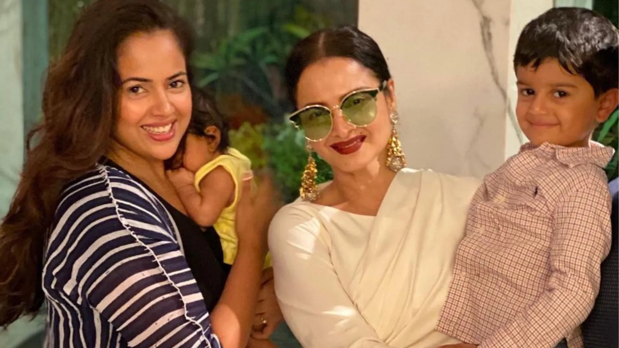 Sameera Reddy's Children Meet Iconic Actor Rekha, Creating Unforgettable Memory