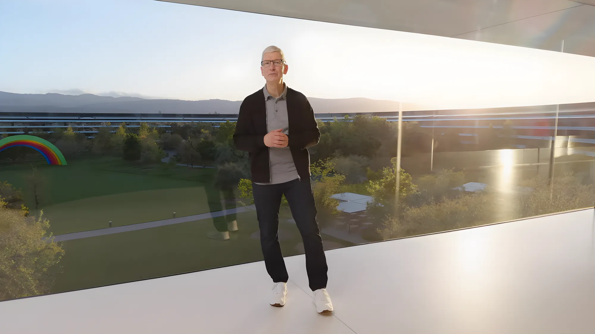 Apple CEO Tim Cook's Custom "Made on iPad" Sneakers Steal the Show at Product Launch