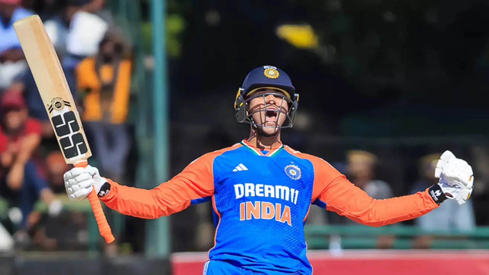 Abhishek Sharma's Century with Shubman Gill's Bat Levels Series for India