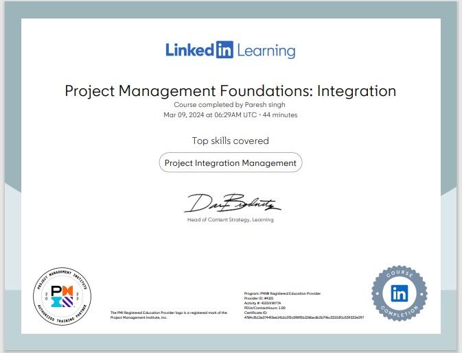 Project Management & Integration