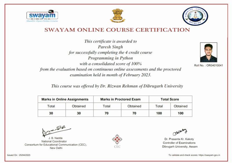 Programming in Python