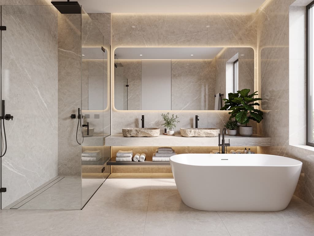 Saniertes Badezimmer in Basel