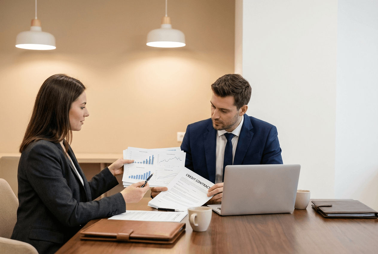 Réunion d'affaires financement entreprise Lausanne