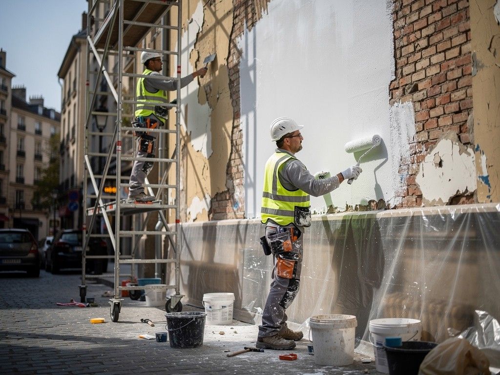Façade rénovée en Valais