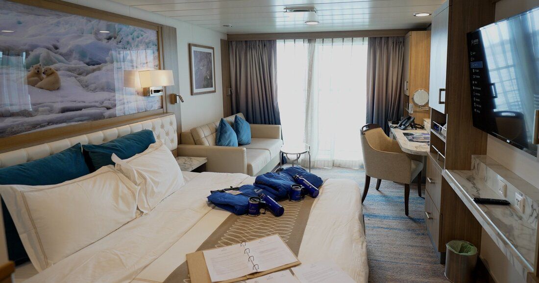 My room onboard the Aurora MV Greg Mortimer, Chris Watson Travel, Travel Agent blog Antarctica