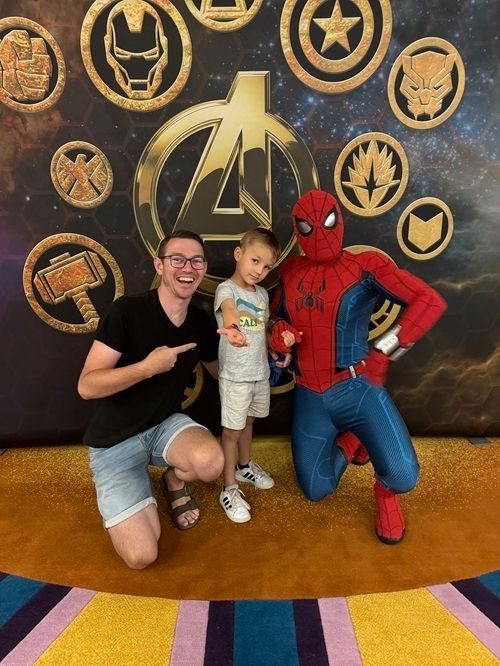 Character meetings Disney Cruises, Spiderman.