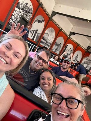 Fun on the Santa Cruz Giant Dipper rollercoaster, my California road trip, Cola Maurirere.-california