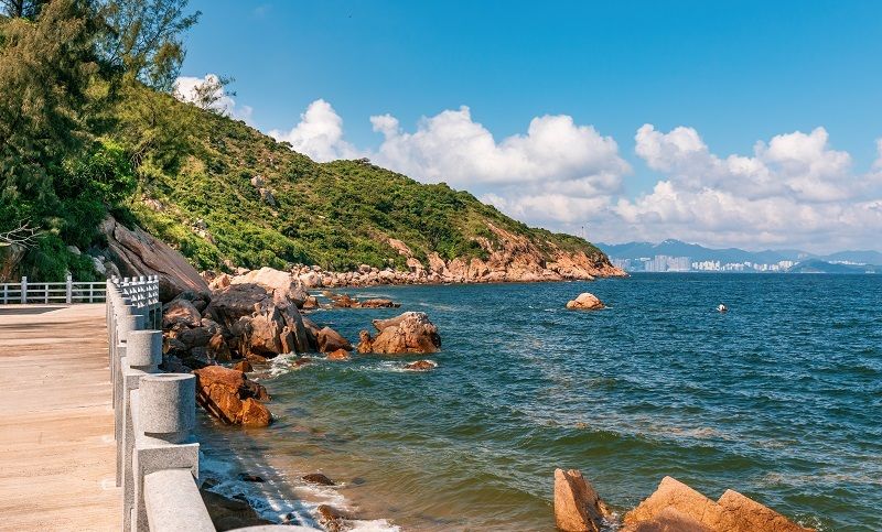 Tung Wan Beach in Cheung Chau, Hong Kong