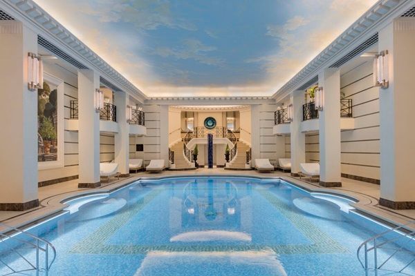 The pool inside the Ritz Paris Club & Spa.