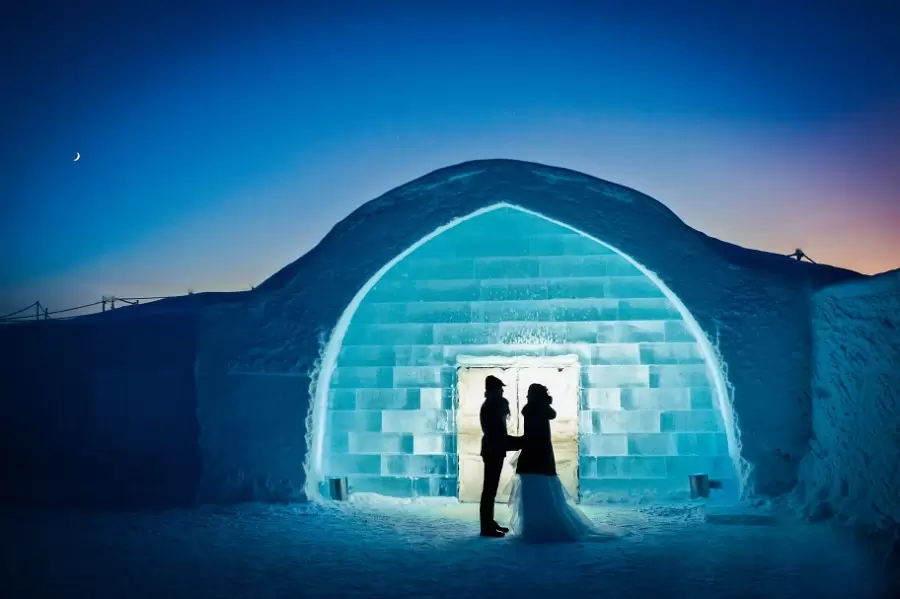 Ice Hotel, Wedding, Unique Accommodation, Travel Agent Finder. CREDIT: Asaf Kliger.