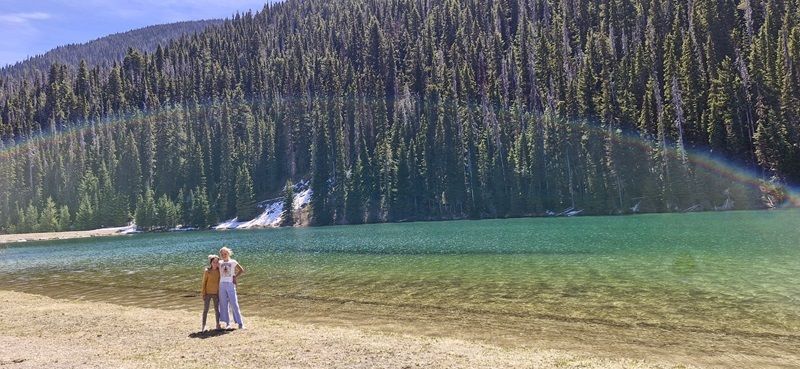 A rainbow at Lightning Lake British Colombia.