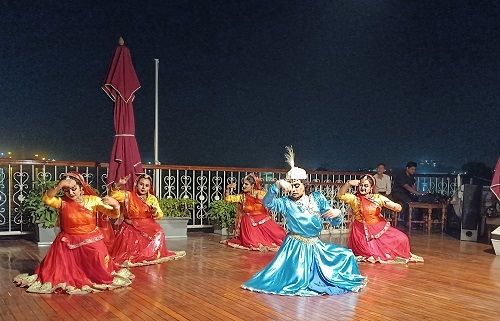 Ganga Voyager dance troupe Kolkata, on our Ganges river cruise, India.