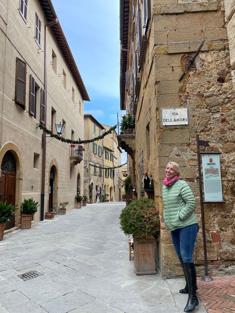 The hilltop town of Pienza, Tuscany.