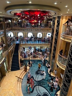 Inside the Disney Wonder Cruise ship.