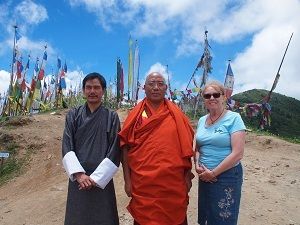 Bhutan Travel Agent Deanne, at Chelela Pass, Bhutan, 