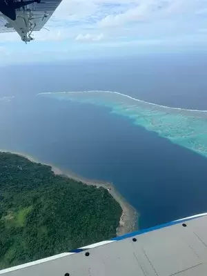 Flying to Kokomo Island by Sea Plane