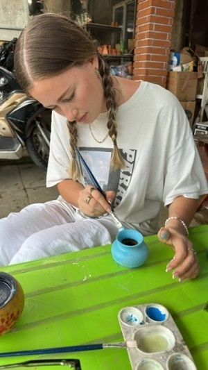 Mother-daughter bonding activities in Hoi An, Vietnam.